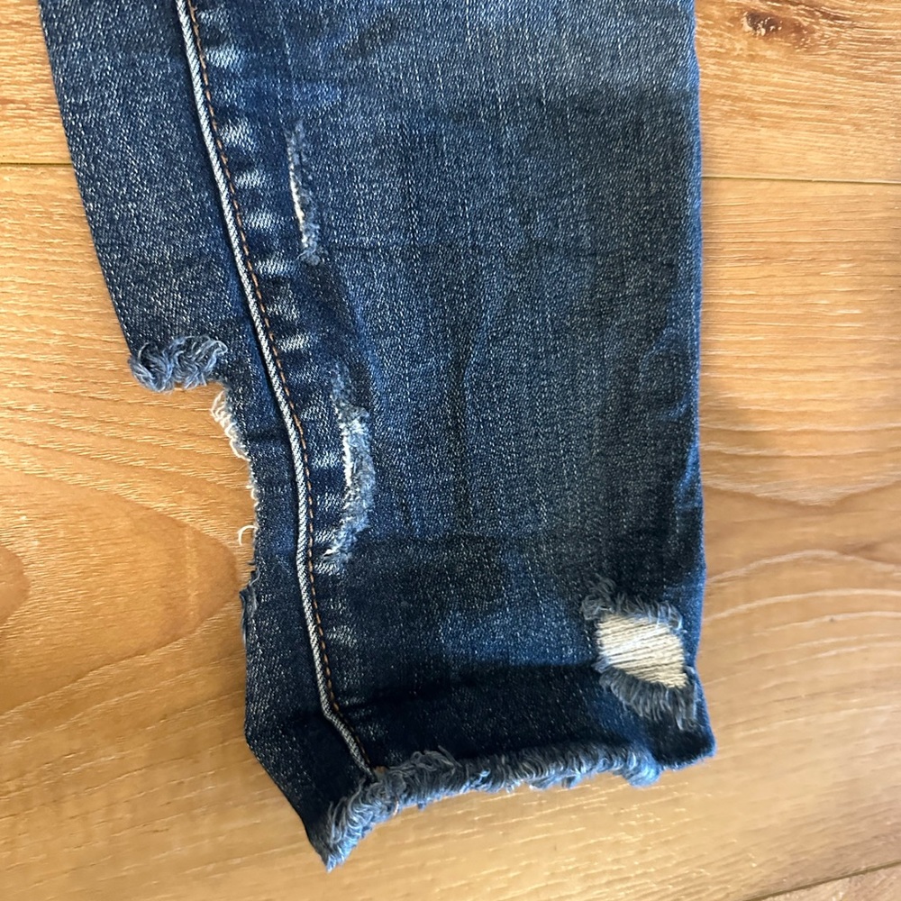American Eagle Outfitters Ripped Blue Skinny Jeans - Picture 2 of 9